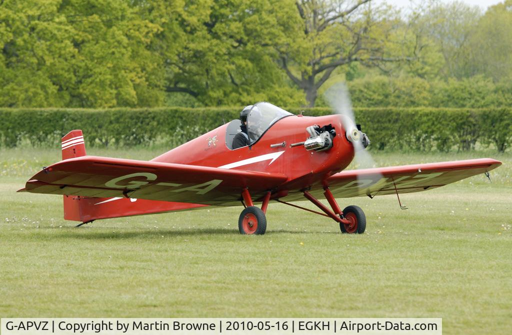 G-APVZ, 1960 Rollason Druine D.31 Turbulent C/N PFA 545, SHOT AT HEADCORN