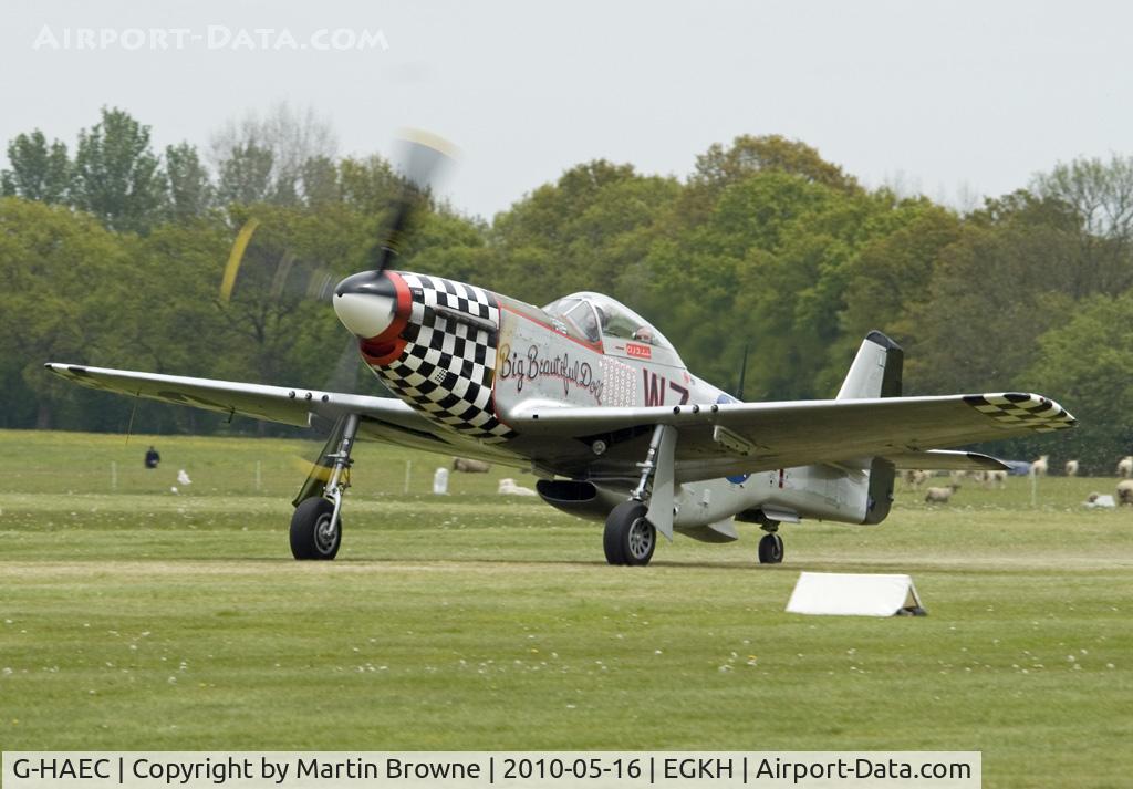 G-HAEC, 1951 Commonwealth CA-18 Mustang 22 (P-51D) C/N CACM-192-1517, OUT OF WOODCHURCH, KENT.
