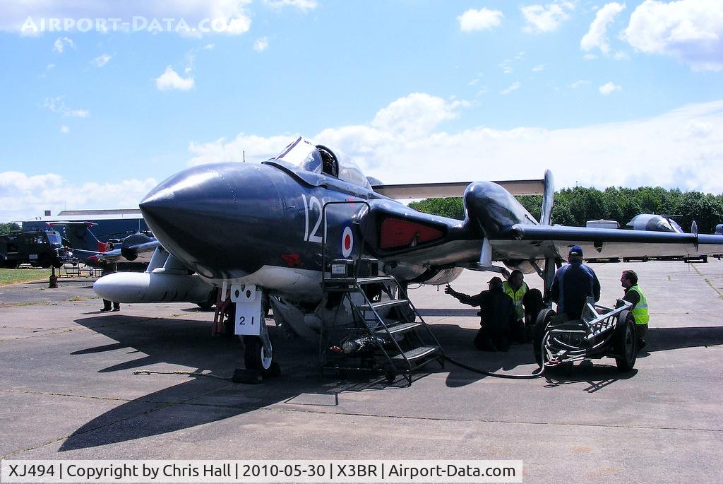 XJ494, 1959 De Havilland DH-110 Sea Vixen FAW.2 C/N 10021, De Havilland DH.110 Sea Vixen FAW2 preserved at Bruntingthorpe