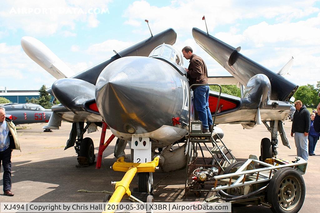 XJ494, 1959 De Havilland DH-110 Sea Vixen FAW.2 C/N 10021, preserved at Bruntingthorpe