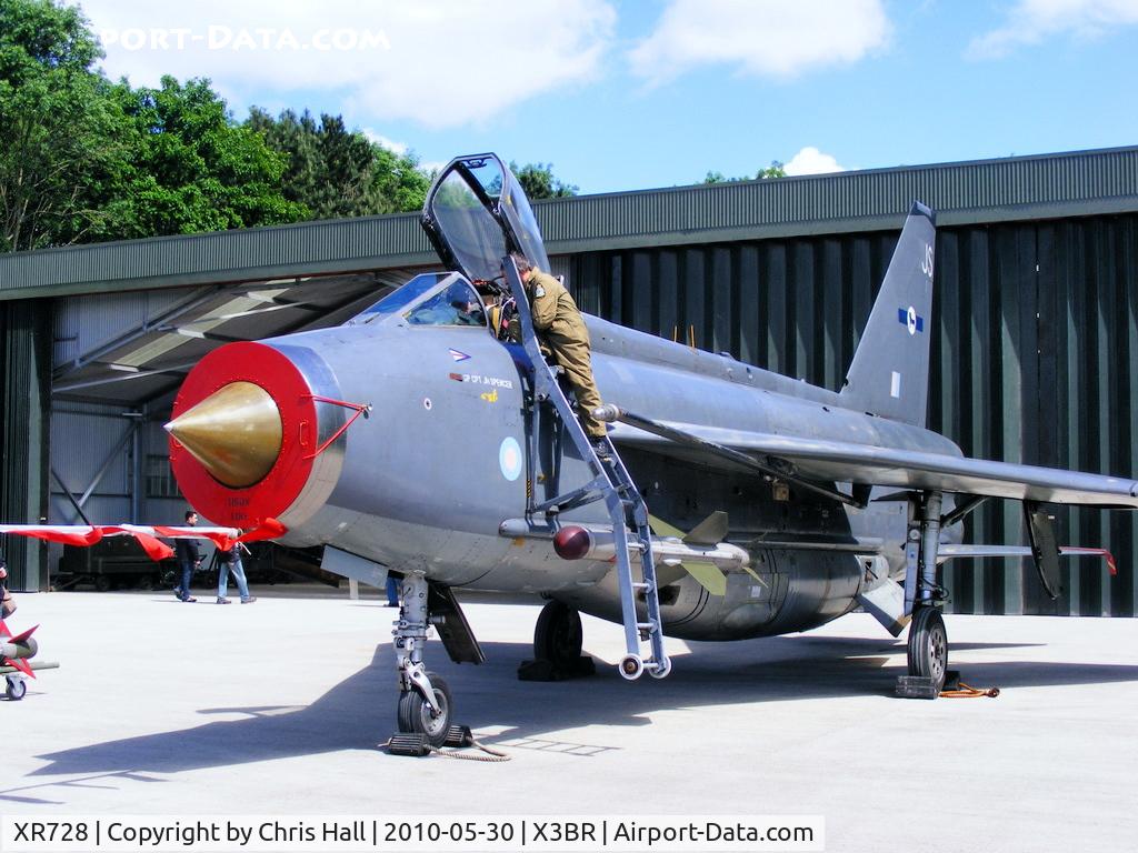 XR728, 1965 English Electric Lightning F.6 C/N 95213, English Electric Lightning F6 XR728 outside of the ex-RAF Wattisham Q-Shed