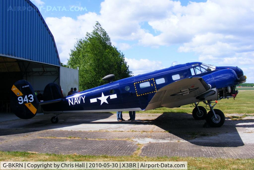 G-BKRN, 1952 Beech D18S C/N CA-75, 'Naval Encounter' being restored to flying condition by Beech Restorations at Bruntingthorpe