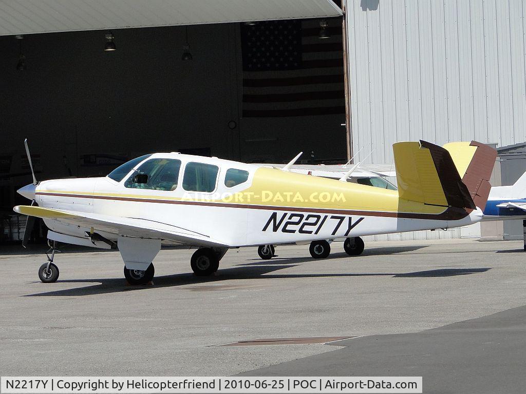 N2217Y, 1959 Beech K35 Bonanza C/N D-6056, Parked at Howard Aviation