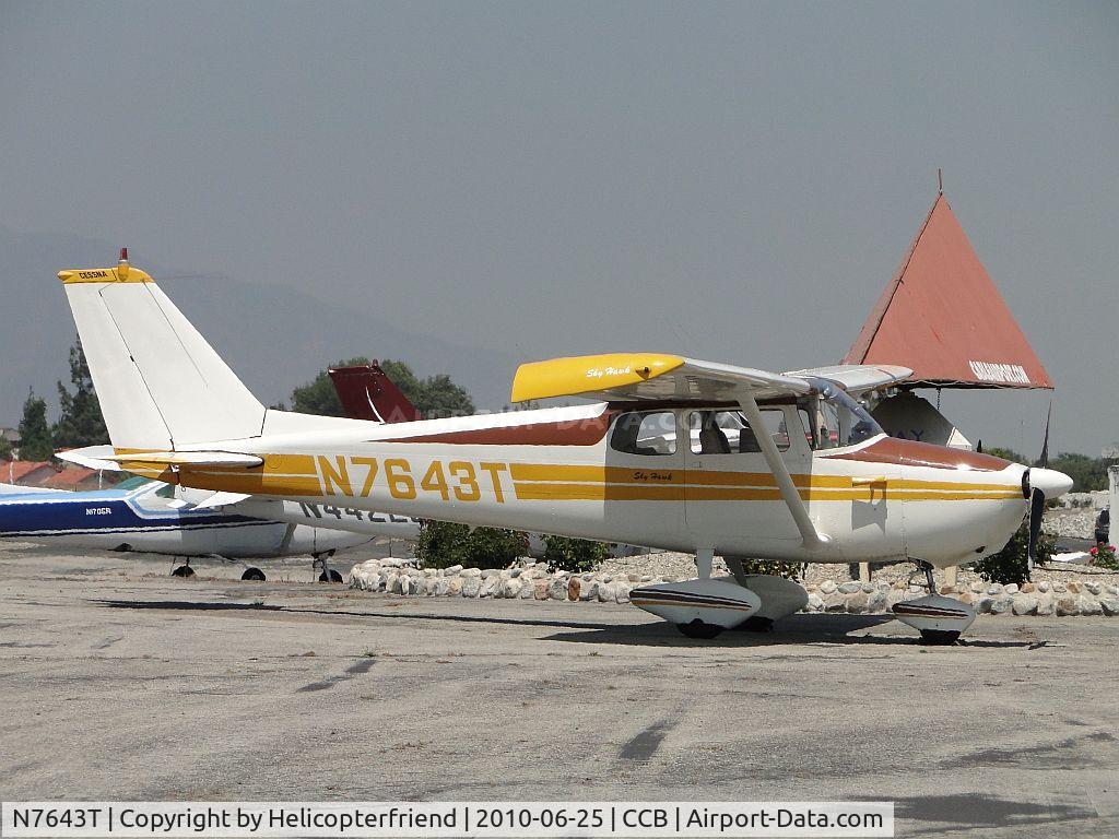 N7643T, 1960 Cessna 172 C/N 47243, Parked near Maniac Mike's
