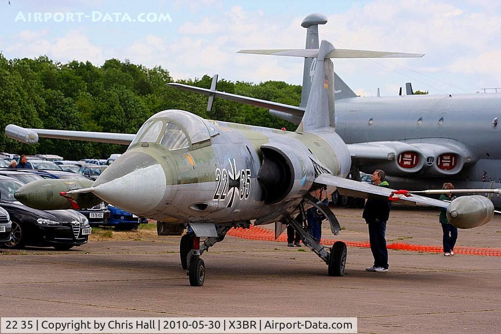22 35, Lockheed F-104G Starfighter C/N 683-7113, ex SWWAPS at Lasham, now preserved at Bruntingthorpe