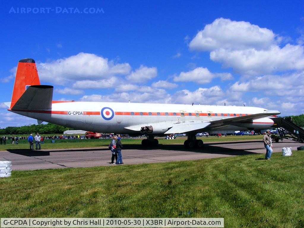 G-CPDA, 1963 De Havilland DH.106 Comet 4C C/N 6473, it wears former Royal Aircraft Establishment id XS235 on the otherside