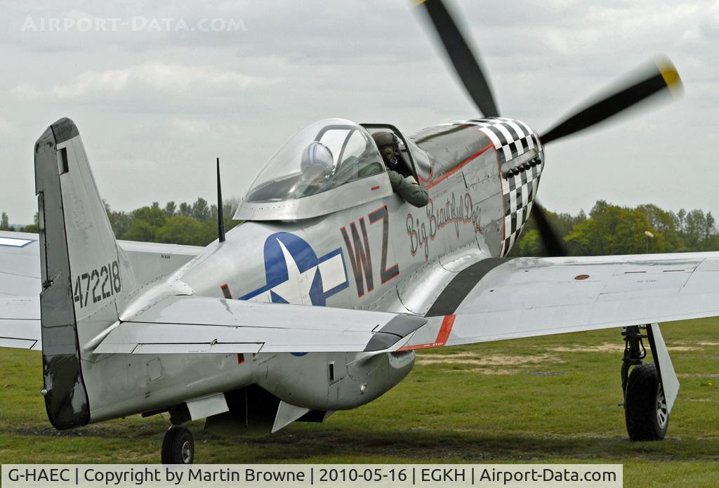 G-HAEC, 1951 Commonwealth CA-18 Mustang 22 (P-51D) C/N CACM-192-1517, SHOT AT HEADCORN