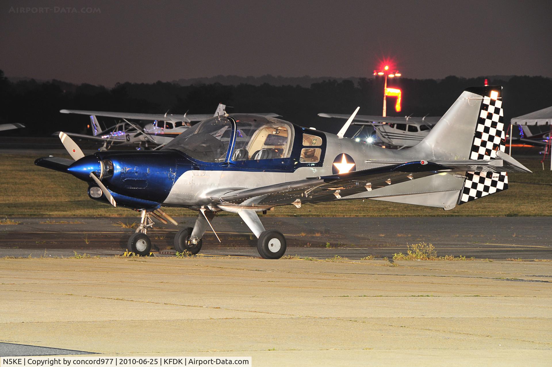 N5KE, 1972 Scottish Aviation Sk.61D Bulldog C/N BH100/155, Seen at KFDK on 6/25/2010