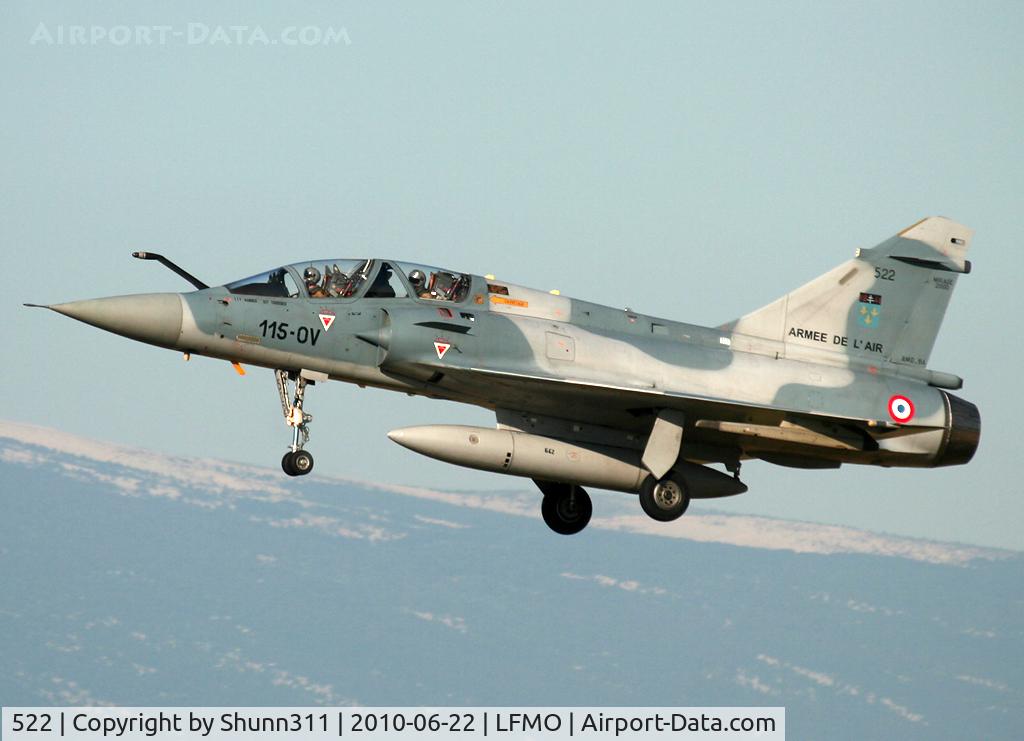 522, Dassault Mirage 2000B C/N 297, On landing during Garuda 2010 Exercice...
