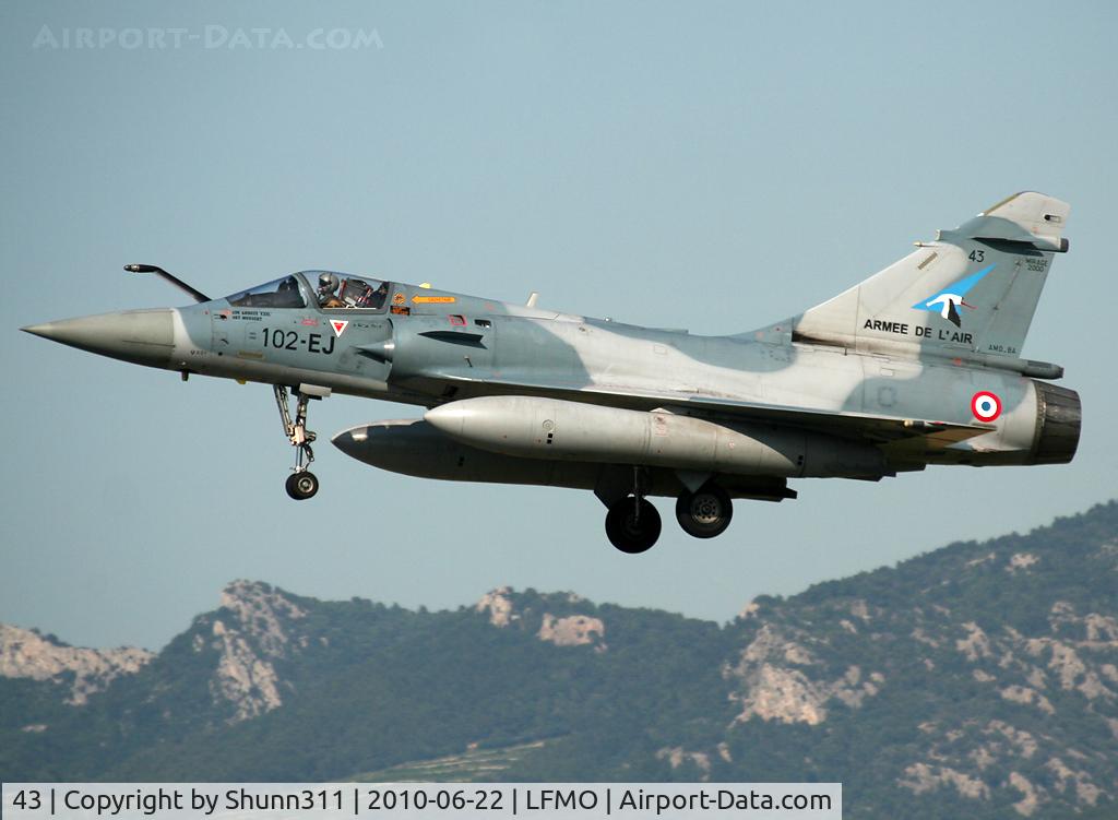 43, Dassault Mirage 2000-5F C/N 202, On landing during Garuda 2010 Exercice...