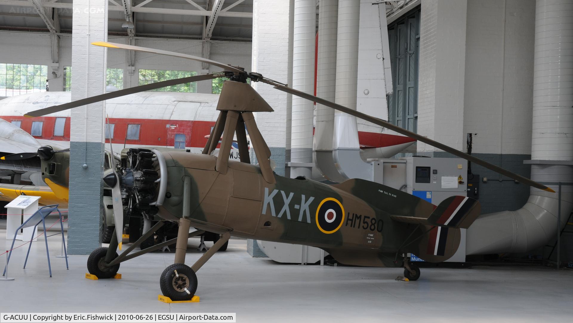 G-ACUU, 1934 Avro 671 Rota I (Cierva C-30A) C/N 726, 2. HM580 on display at the Imperial War Museum, Duxford.