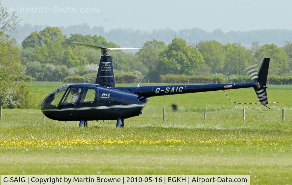 G-SAIG, 2006 Robinson R44 II C/N 11364, SHOT AT HEADCORN