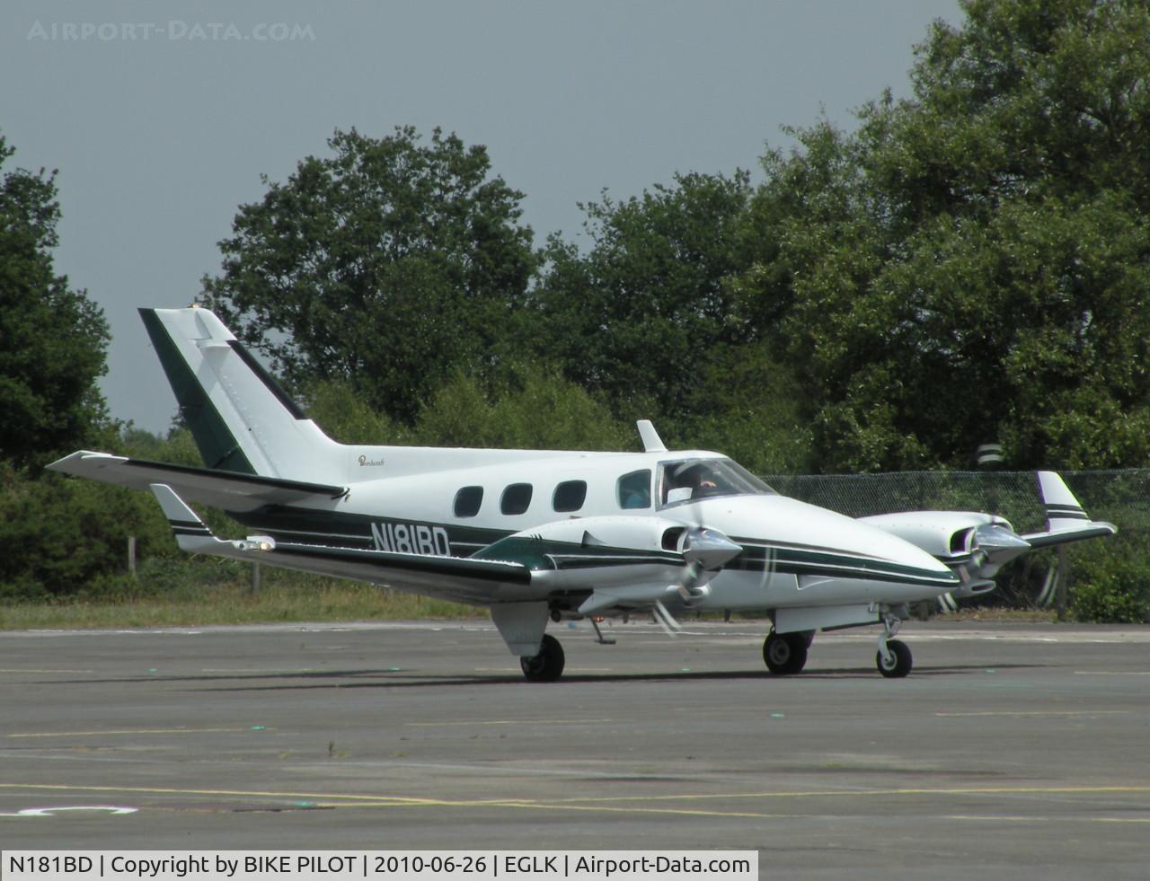 N181BD, 1981 Beech B-60 Duke C/N P-563, NICE DUKETAXYING TO THE TERMINAL APRON