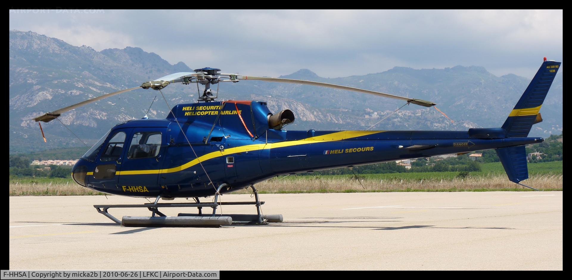 F-HHSA, Eurocopter AS-350B-2 Ecureuil Ecureuil C/N 1239, Parked.