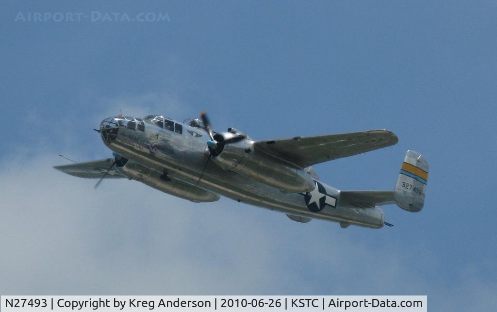 N27493, 1944 North American TB-25K Mitchell C/N 44-29869/108-33144, The Great Minnesota Airshow 2010.