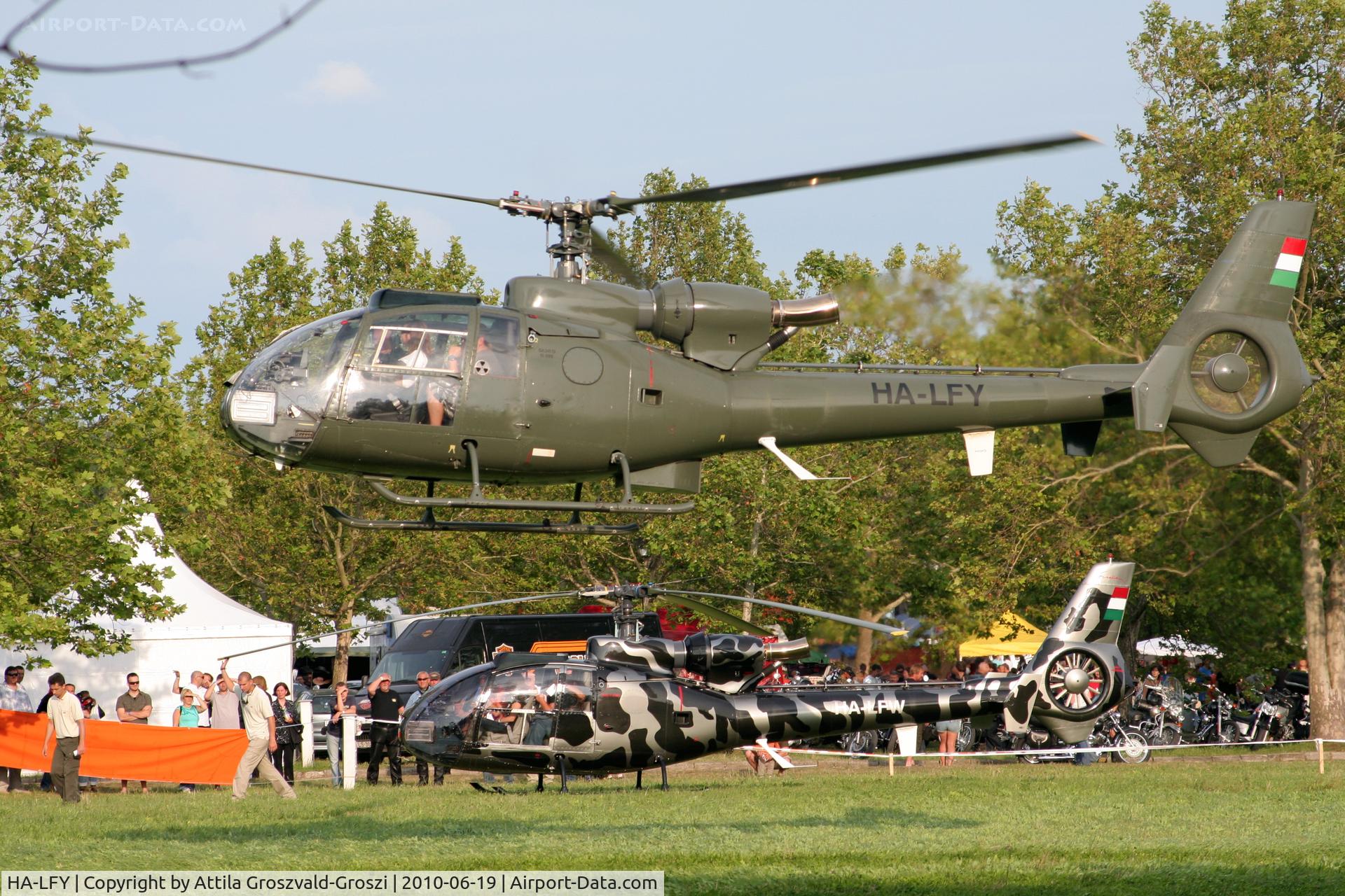 HA-LFY, 1984 Soko HI-42 (SA-341H) Partizan C/N 095, Balaton, Alsoörs Harley Davidson festival 2010 - Hungary