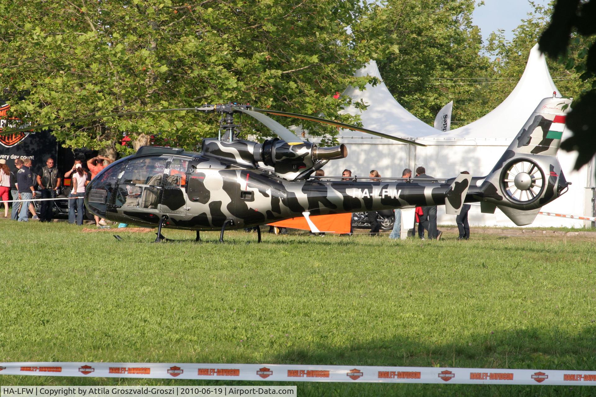 HA-LFW, 1985 Soko HI-42 (SA-341H) Partizan C/N 096, Balaton, Alsoörs Harley Davidson festival 2010 - Hungary