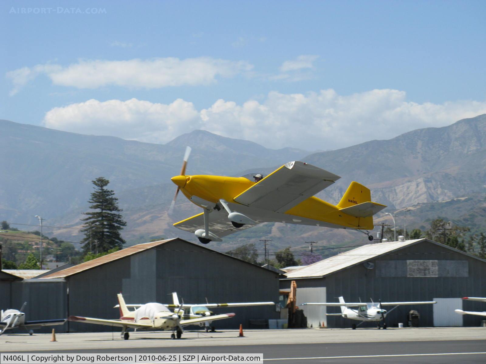 N406L, 2008 Vans RV-6 C/N 936, Provo PROVO 6, Lycoming O-320 160 Hp, takeoff climb Rwy 22