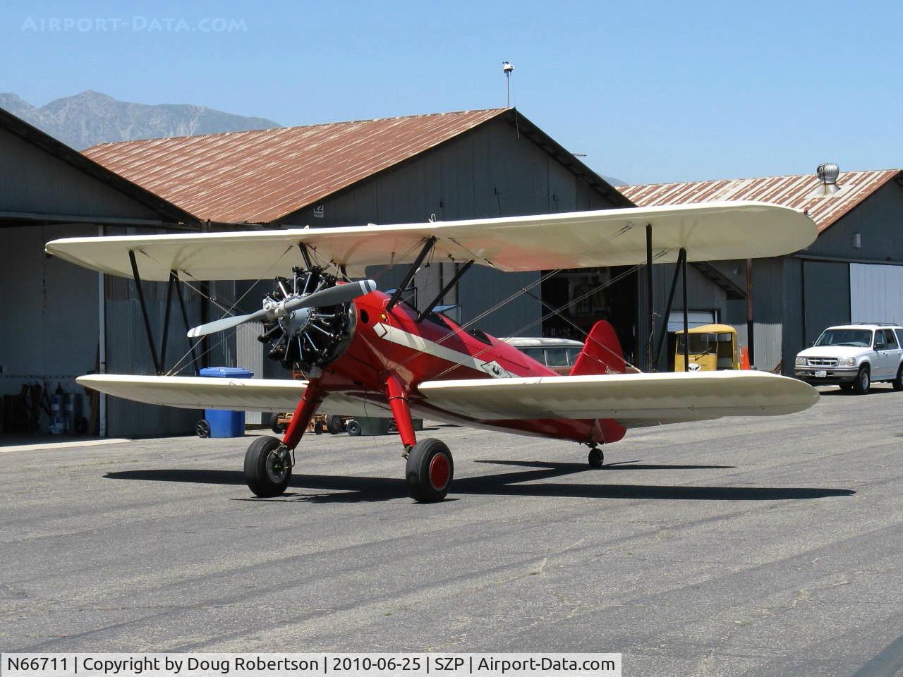 N66711, 1941 Boeing IB75A C/N 75-1675, 1941 Boeing Stearman IB75A, Jacobs R-755B2 275 Hp, Restricted Experimental class