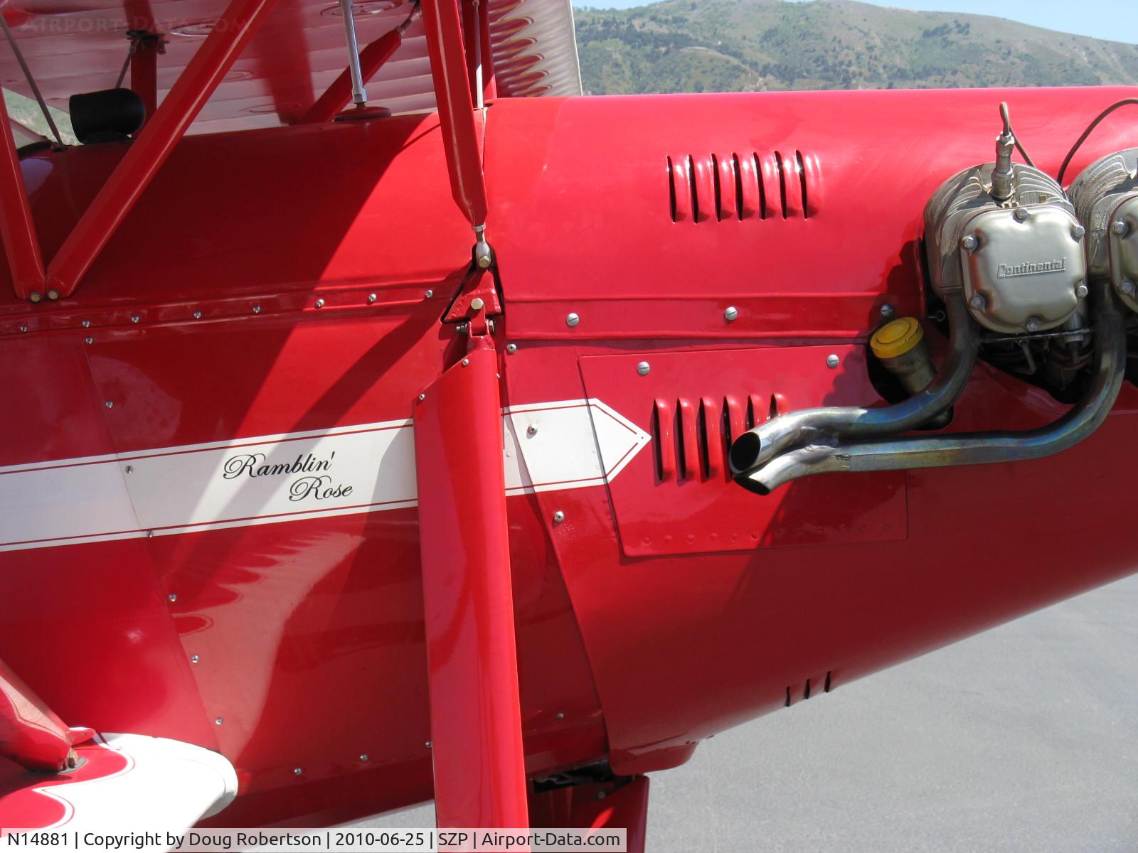 N14881, 1936 Rose Parrakeet A-1 C/N 105, 1936 Rose A-1 PARRAKEET as NC14881, Continental C85 85 Hp, Ramblin' Rose