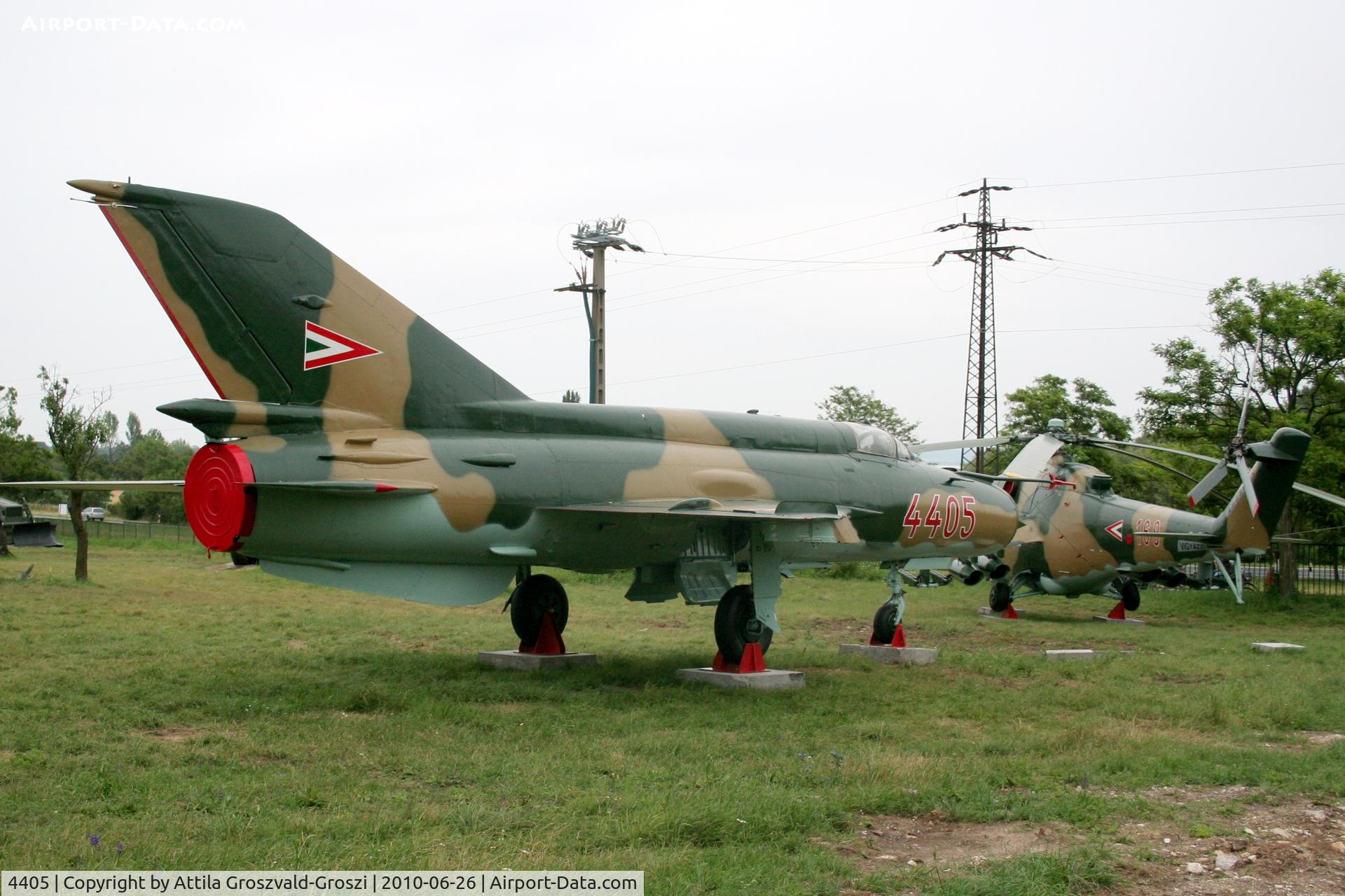 4405, 1971 Mikoyan-Gurevich MiG-21MF C/N 964405, Exhibited in a military technical park created in the children's town on Zánka.