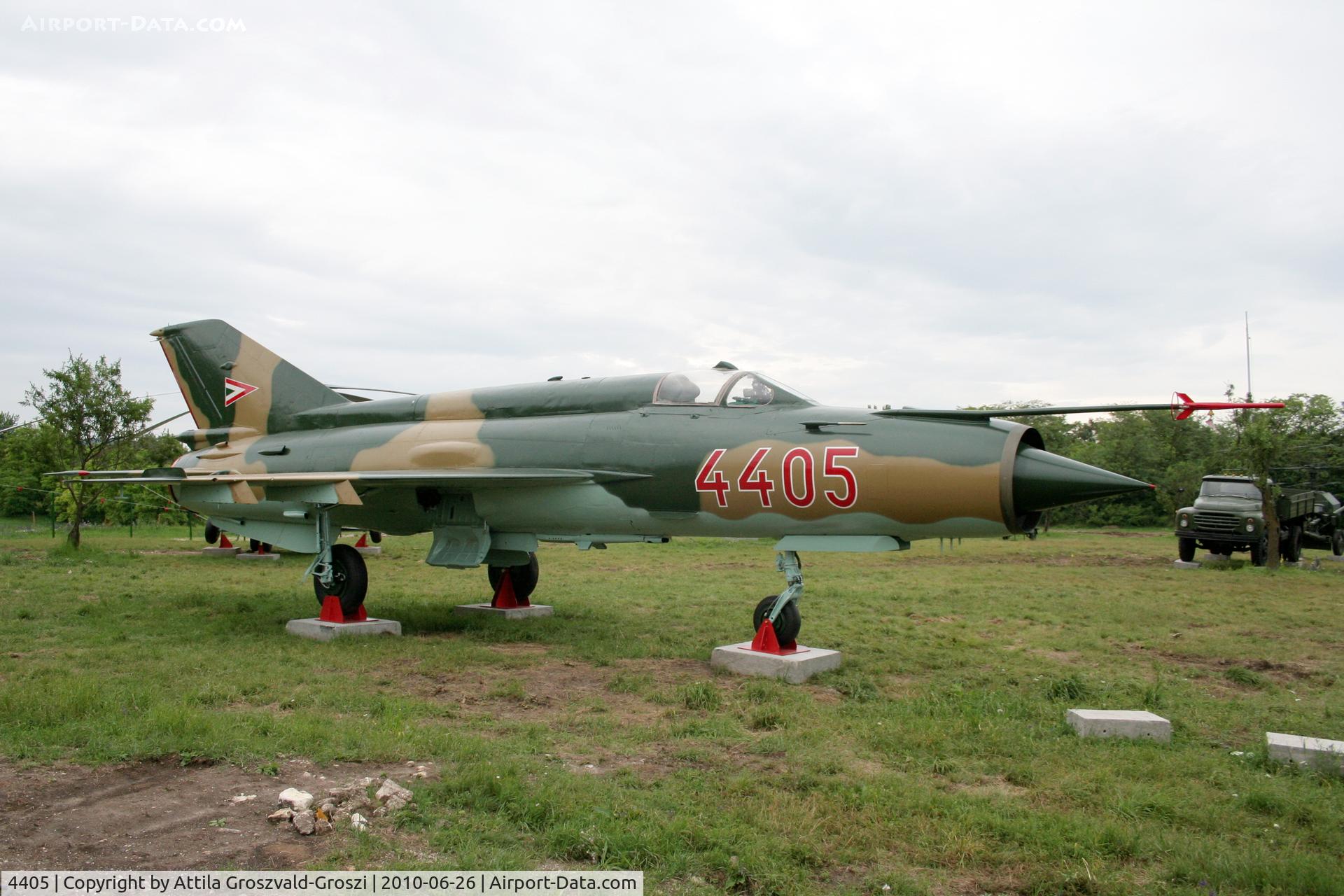 4405, 1971 Mikoyan-Gurevich MiG-21MF C/N 964405, Exhibited in a military technical park created in the children's town on Zánka.