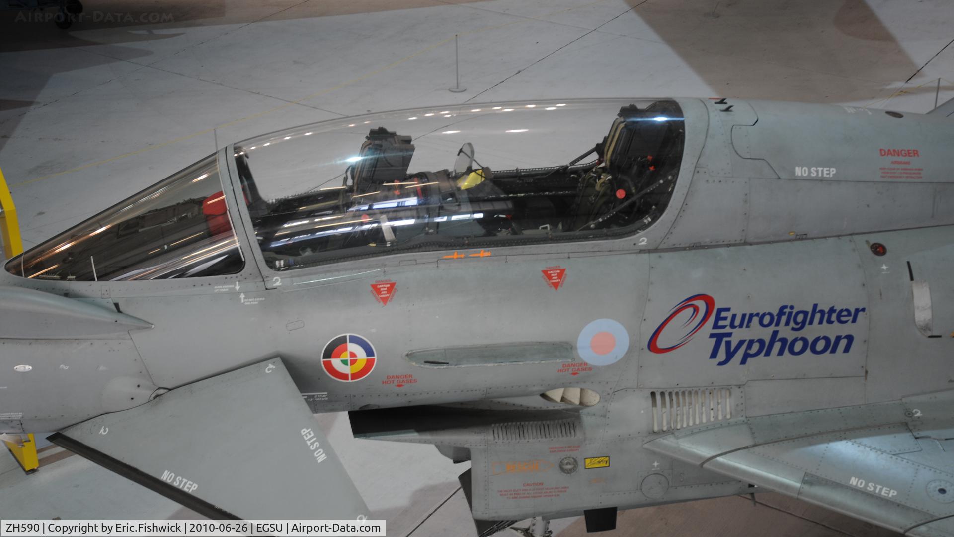 ZH590, 1997 Eurofighter EF-2000 Typhoon T1 C/N DA4, 5. ZH590 on display at the Imperial War Museum, Duxford.