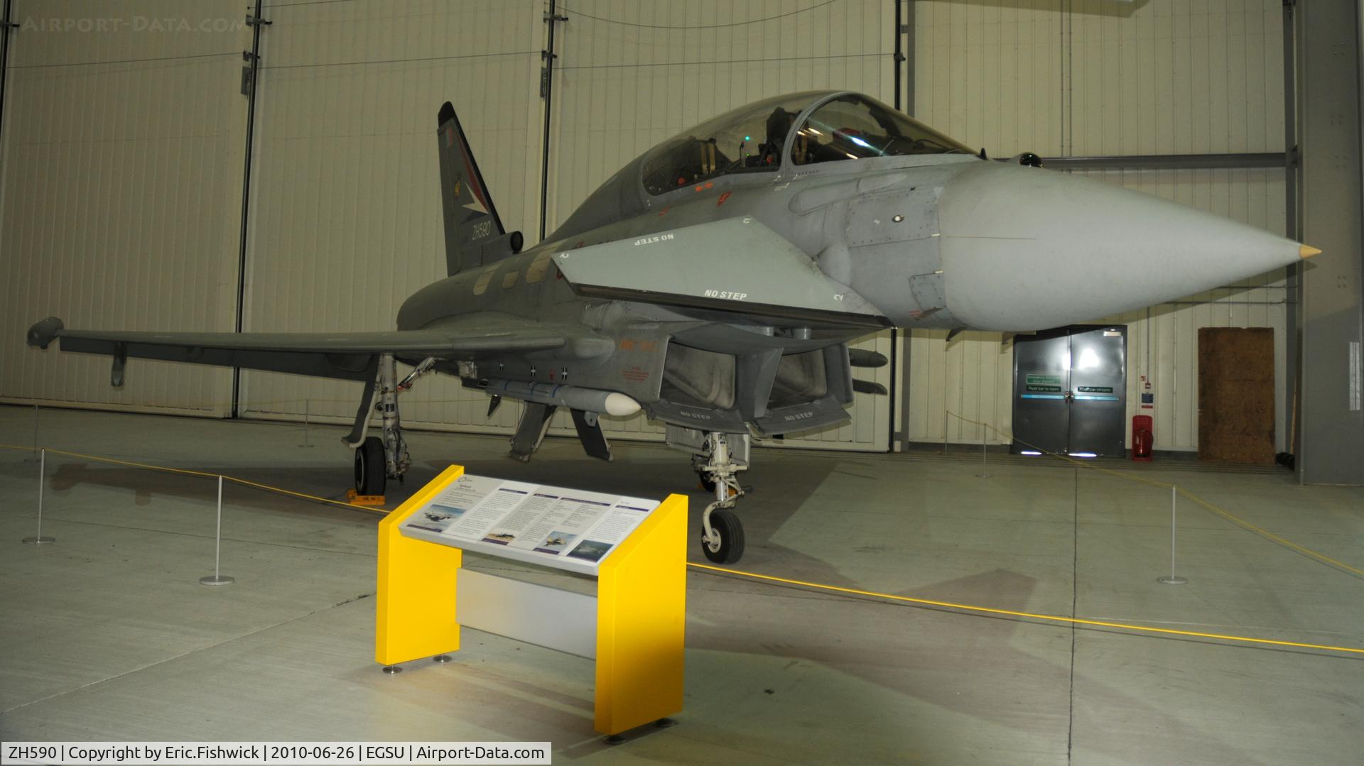 ZH590, 1997 Eurofighter EF-2000 Typhoon T1 C/N DA4, 3. ZH590 on display at the Imperial War Museum, Duxford.