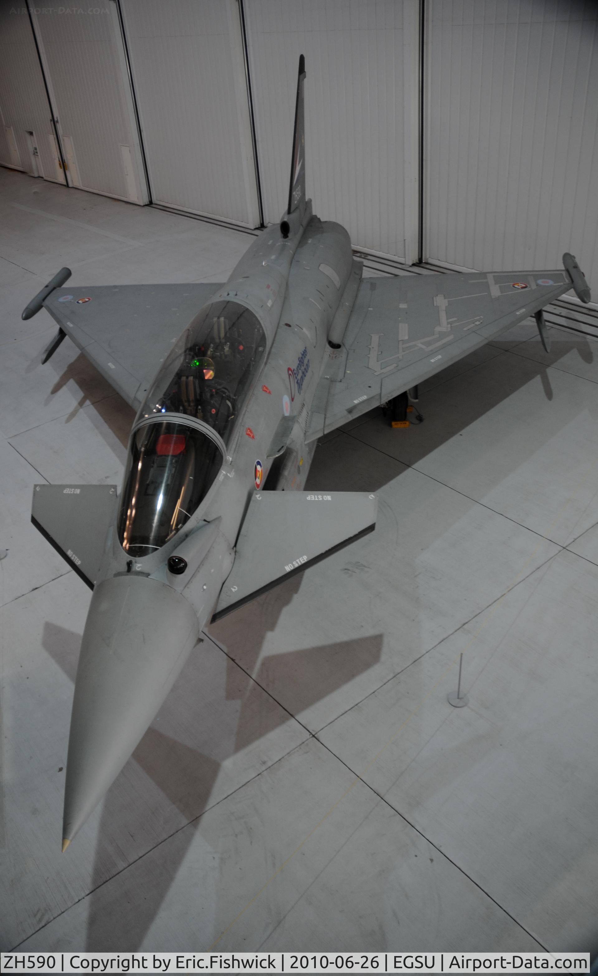 ZH590, 1997 Eurofighter EF-2000 Typhoon T1 C/N DA4, 4. ZH590 on display at the Imperial War Museum, Duxford.