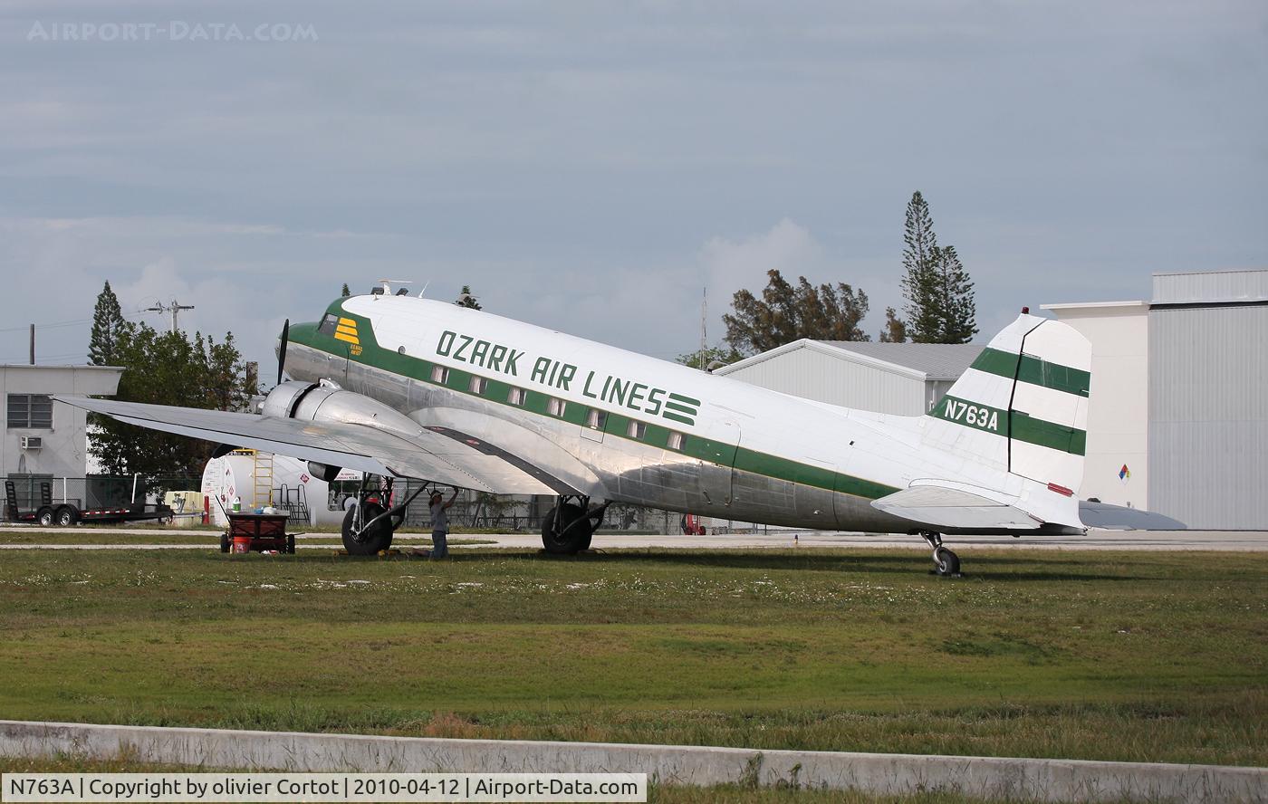 N763A, 1947 Douglas DC3A C/N 4894, Having a little rest in the Keys ? Marathon airport.