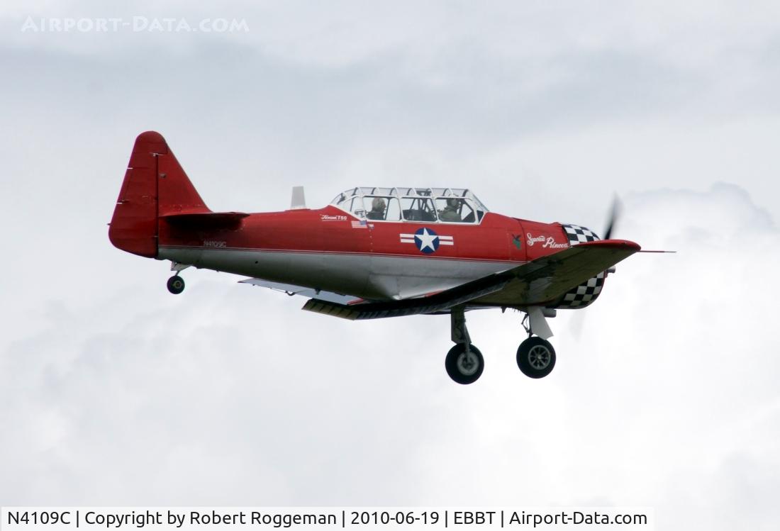 N4109C, 1952 North American T-6G Texan C/N SA-078, Airfield Brasschaat 100 years.1952 North American T-6G, c/n S-A-078
