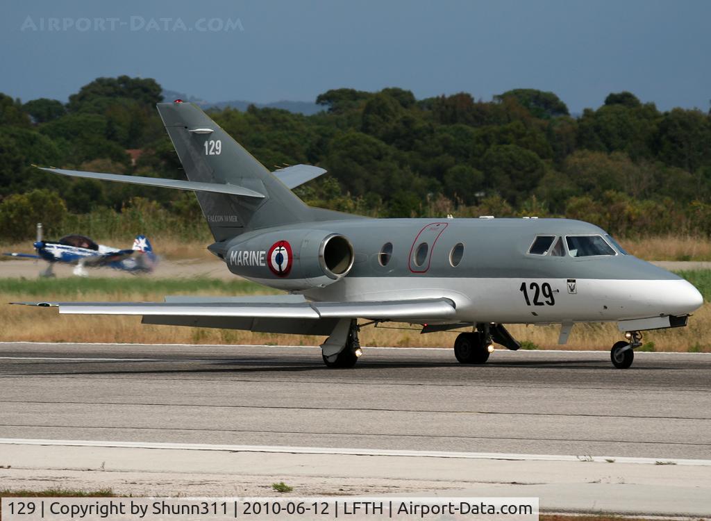 129, 1978 Dassault Falcon 10MER C/N 129, Arriving rwy 23