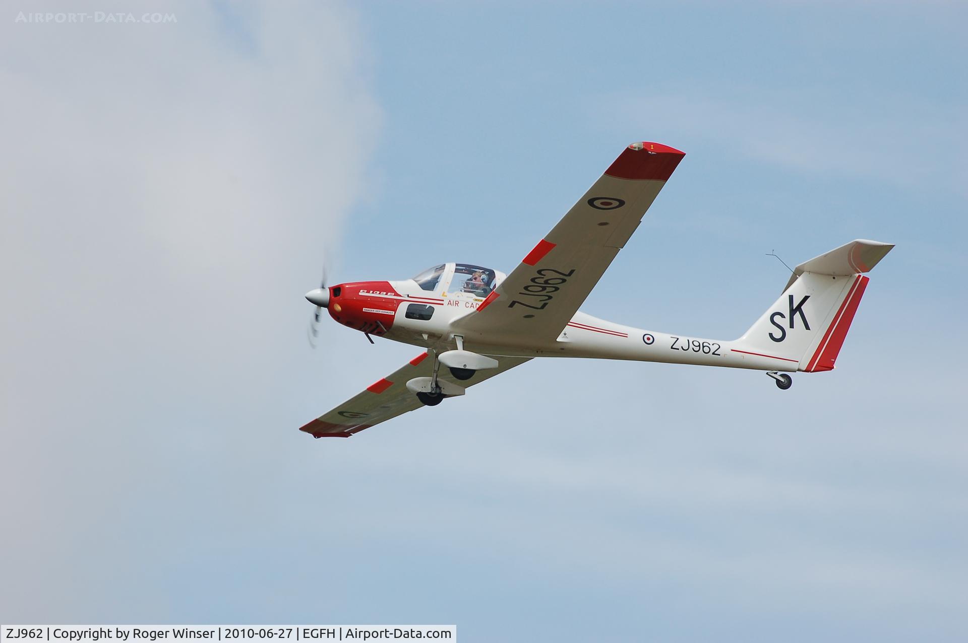 ZJ962, Grob G-109B Vigilant T1 C/N 6550, Grob G-109B Vigilant T1 coded SK operated by the Air Cadets from Swansea Airport.