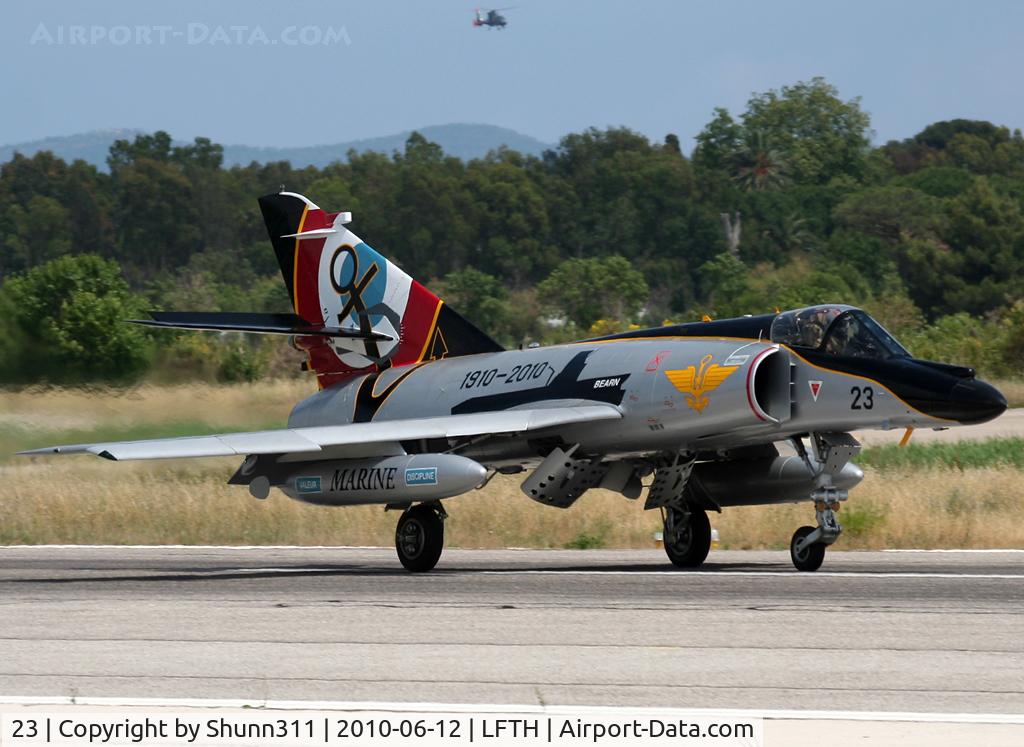 23, Dassault Super Etendard C/N 23, Landing rwy 23 with special 100th anniversary c/s