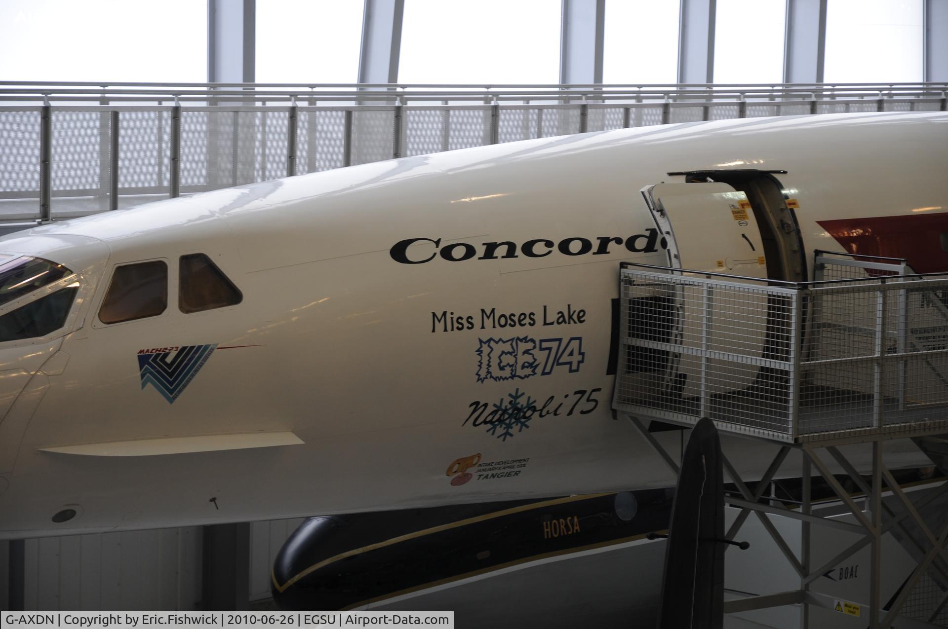 G-AXDN, 1968 Aerospatiale-BAC Concorde Prototype C/N 01/13522, 5. G-AXDN on display at the Imperial War Museum, Duxford.