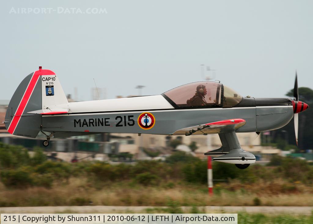215, Mudry CAP-10B C/N 215, On take off for demo flight one day before LFTH Open Day 2010