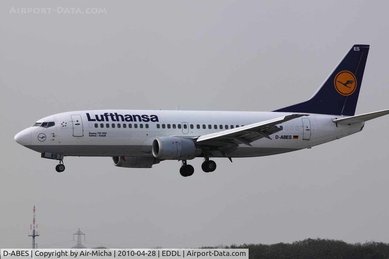 D-ABES, 1992 Boeing 737-330 C/N 26432, Lufthansa, Boeing 737-330, CN: 26432/2247, Aircraft Name: Köthen/ Anhalt