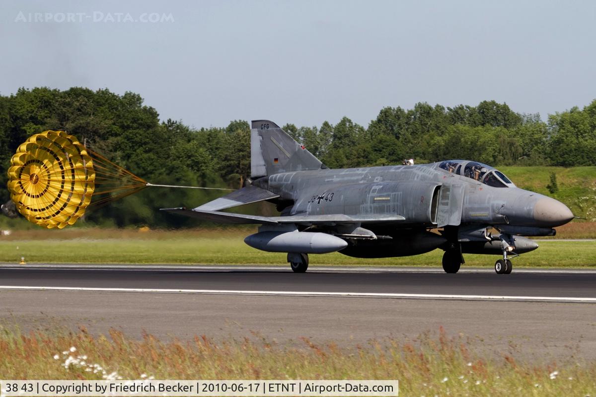 38 43, 1972 McDonnell Douglas F-4F Phantom II C/N 4733, decelerating after touchdown
