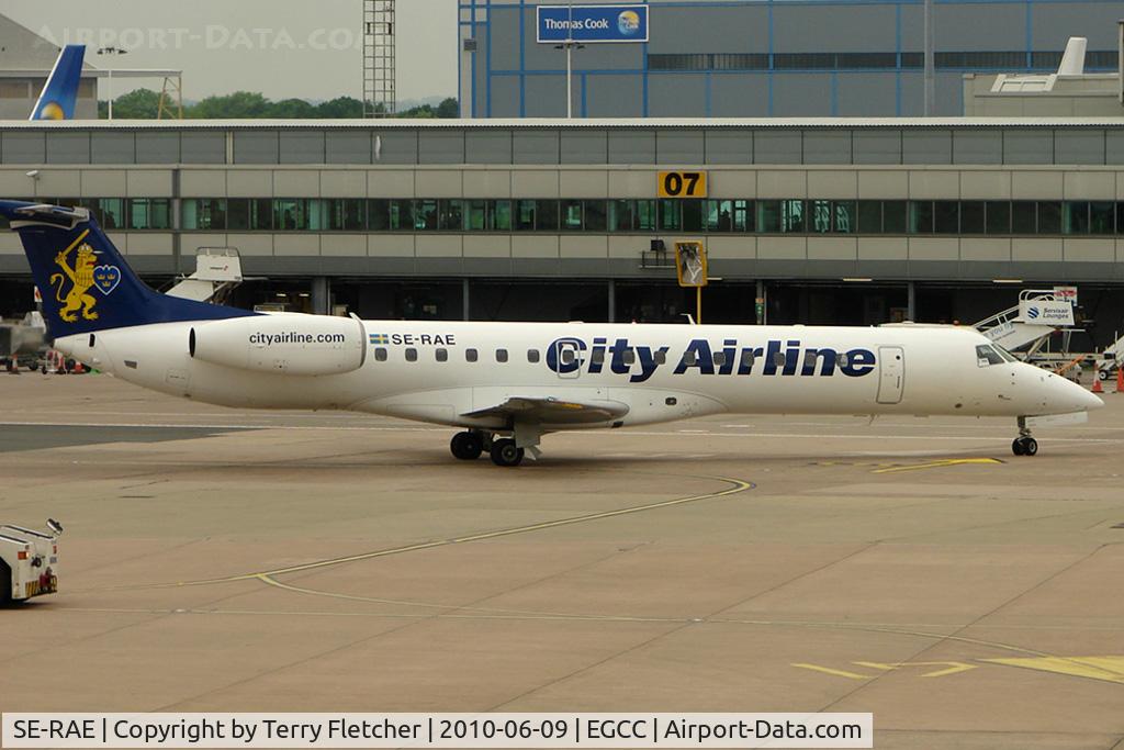 SE-RAE, 2001 Embraer EMB-145EU (ERJ-145EU) C/N 145482, City Airlines EMB145 at Manchester