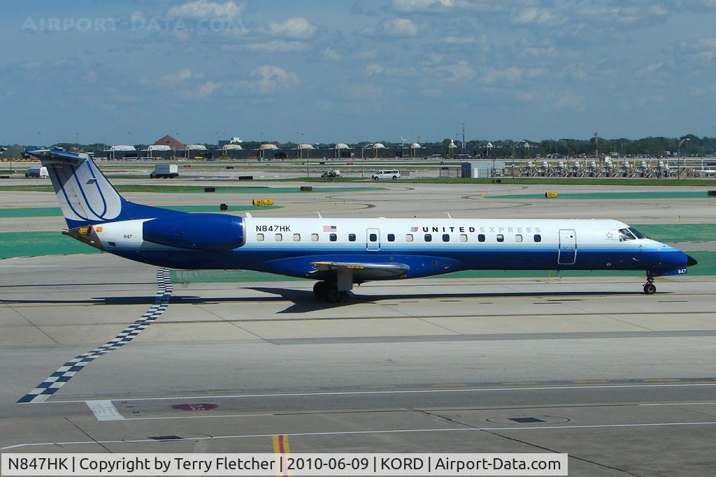 N847HK, 2004 Embraer ERJ-145LR (EMB-145LR) C/N 14500857, 2004 Embraer EMB-145LR, c/n: 14500857 of United Express at Chicago O'Hare