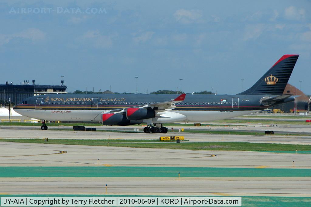 JY-AIA, 1993 Airbus A340-211 C/N 038, Royal Jordanian Airbus A340-211, c/n: 038 at Chicago O'Hare