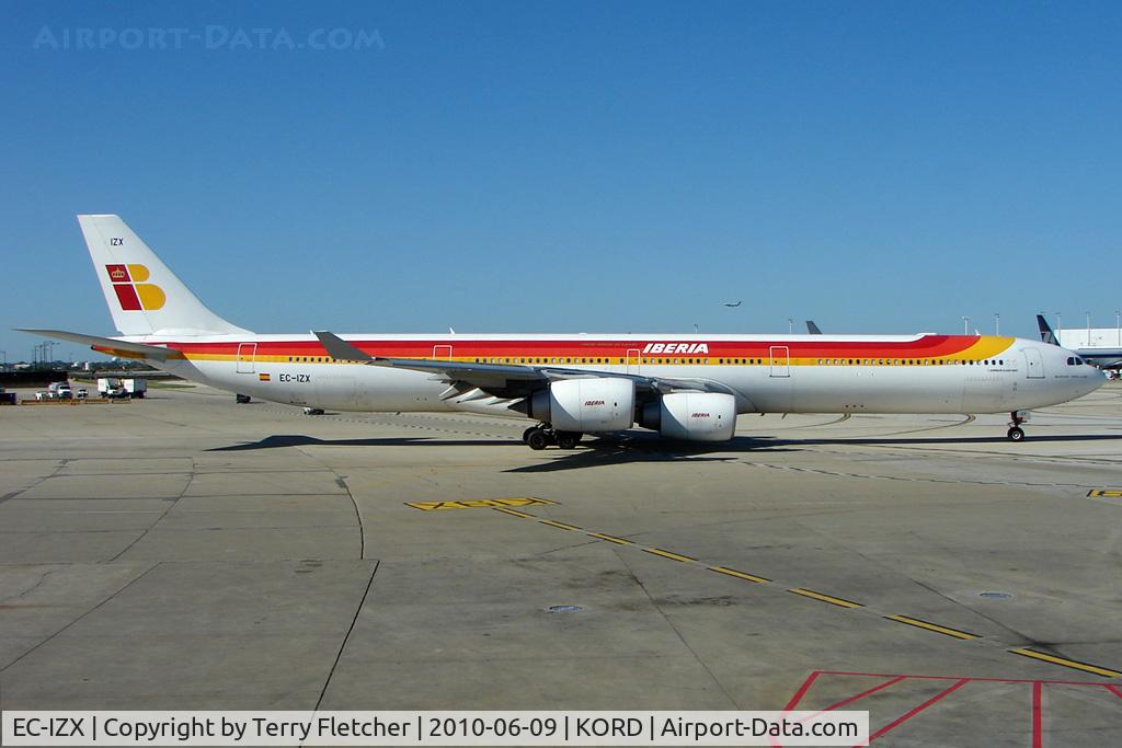EC-IZX, 2004 Airbus A340-642 C/N 601, Iberia's Airbus A340-642, c/n: 601 at Chicago O'Hare