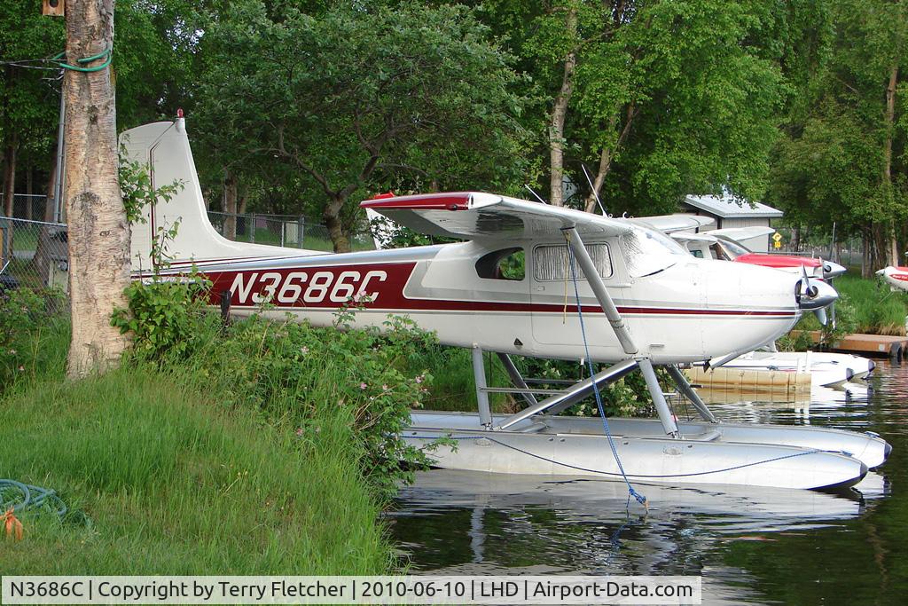 N3686C, 1954 Cessna 180 C/N 31185, 1954 Cessna 180, c/n: 31185 on Lake Hood