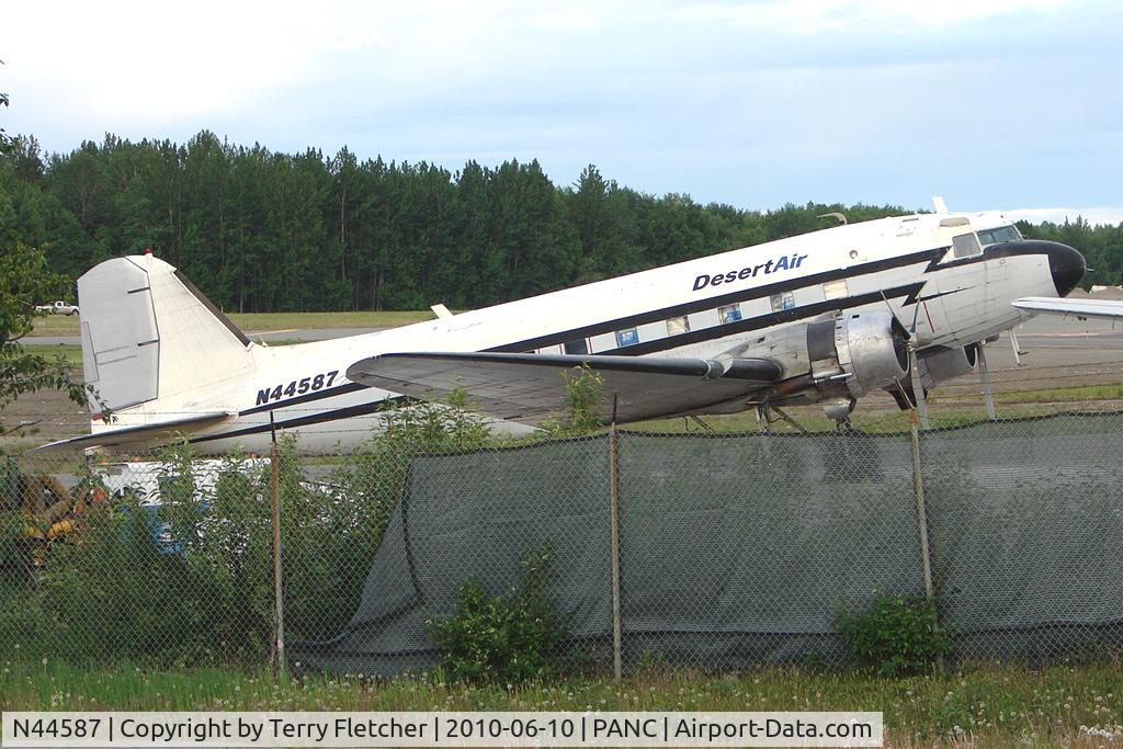 N44587, 1944 Douglas C-47A-20-DK Skytrain  (DC-3C) C/N 12857, Desert Air's 1944 Douglas DC3C, c/n: 12857 stored at Anchorage