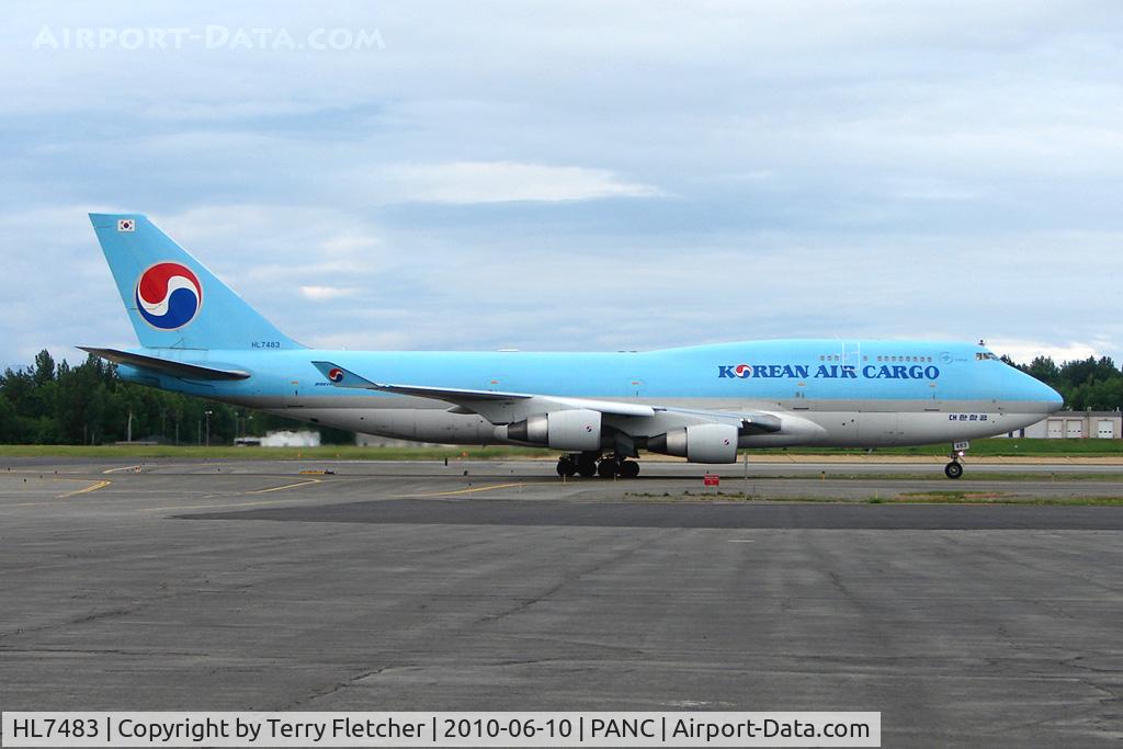 HL7483, 1991 Boeing 747-4B5 C/N 25275, Boeing 747-4B5, c/n: 25275 of Korean Air Cargo At Anchorage