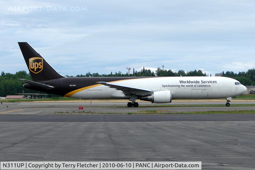 N311UP, 1996 Boeing 767-34AF C/N 27741, UPS 1996 Boeing 767-34AF, c/n: 27741 at Anchorage
