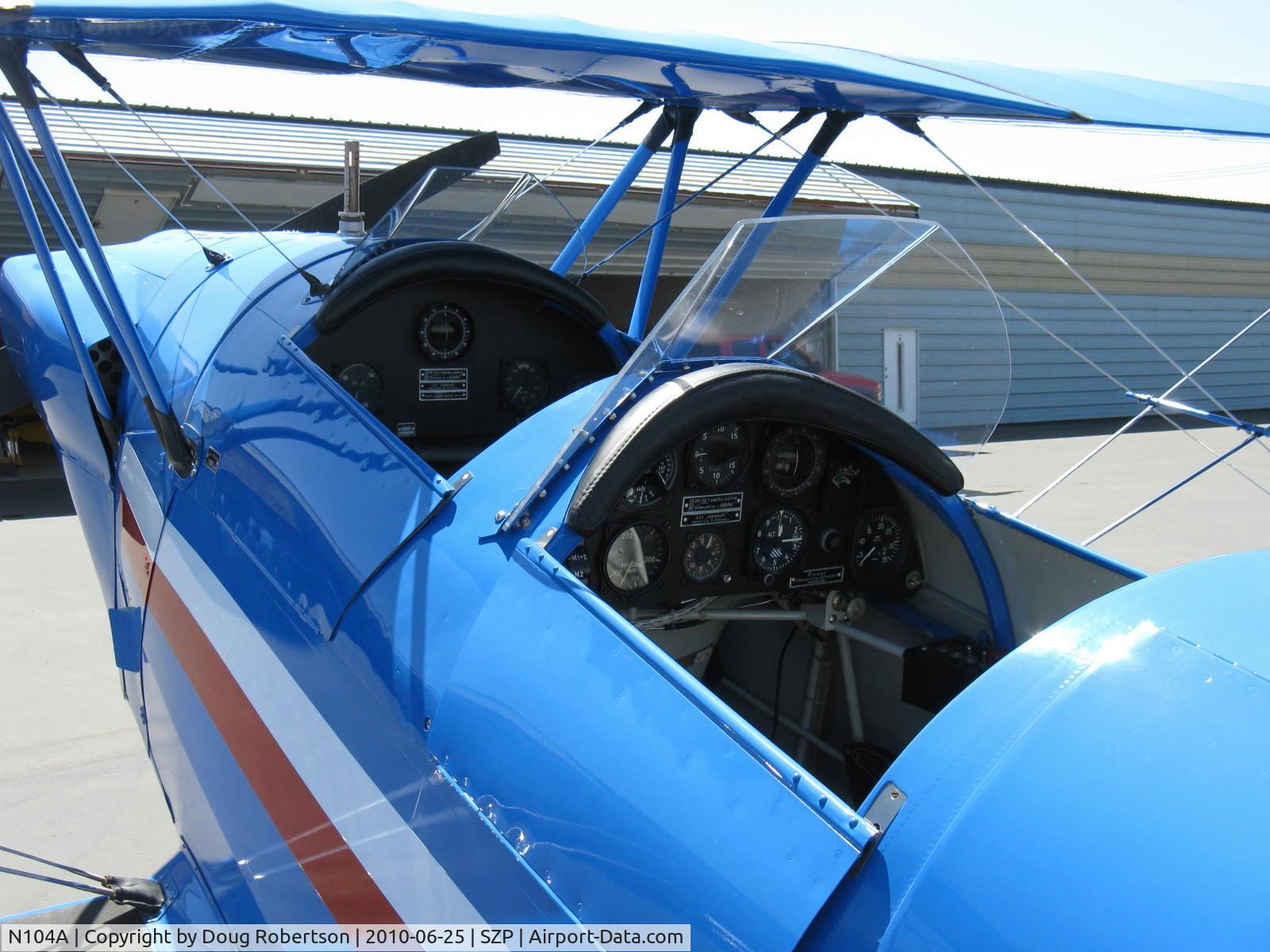 N104A, 1947 Aero C.104S Jungmann C/N 212, 1947 Bucker JUNGMANN, Lycoming O&VO-360 180 Hp upgrade conversion, cockpits
