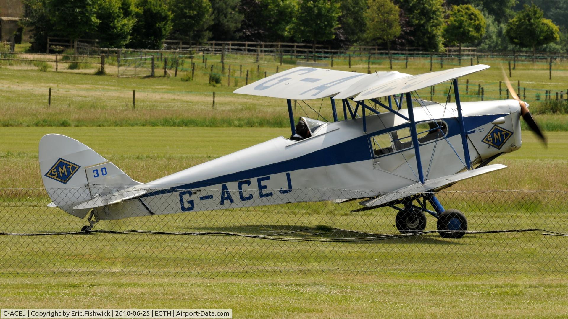 G-ACEJ, 1933 De Havilland DH.83 Fox Moth C/N 4069, 5. G-ACEJ departing Shuttleworth (Old Warden) Airfield 