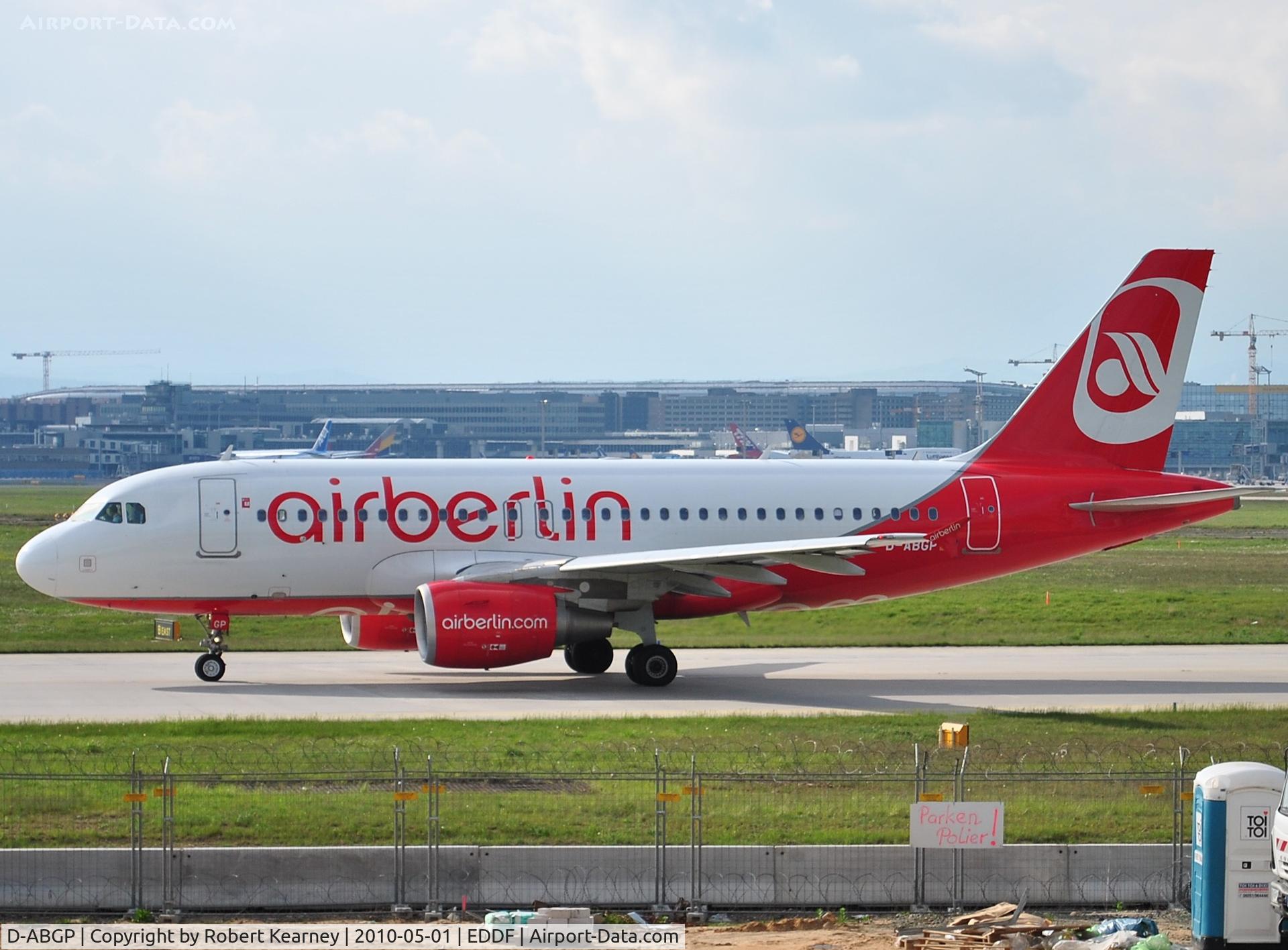 D-ABGP, 2008 Airbus A319-112 C/N 3728, Air Berlin on back taxiway