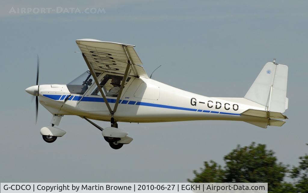 G-CDCO, 2005 Comco Ikarus C42 FB UK C/N PFA 322-14315, SHOT AT HEADCORN